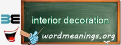 WordMeaning blackboard for interior decoration